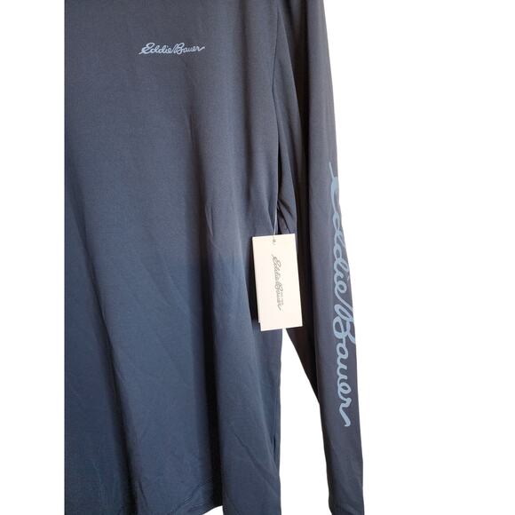 Eddie Bauer Long Sleeve Tee UPF50, Dark Blue, NWT, Medium - Picture 2 of 5